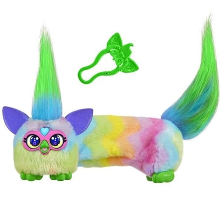 Furby DJ Furblets Can-Dee-Swirl, Mini peluche électronique, jouet pour enfant, 45 sons et musiques, des 6 ans