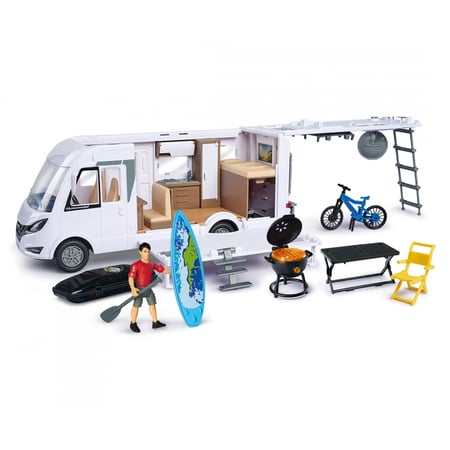 Camping-car miniature 30 cm - dépliable avec nombreux accessoires