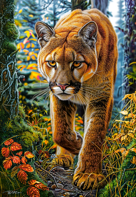Puzzle 1500 pièces - Lion des Montagnes dans la Forêt - Castorland