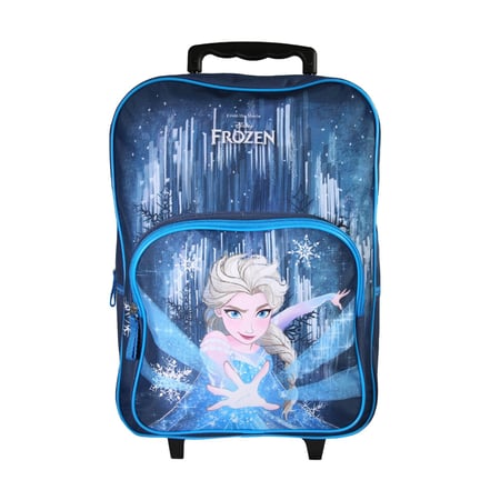 Sac à dos à roulettes bleu La Reine des Neiges compartiment