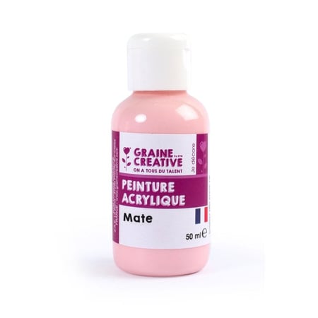 PEINTURE ACRYLIQUE 50ML ROSE PALE