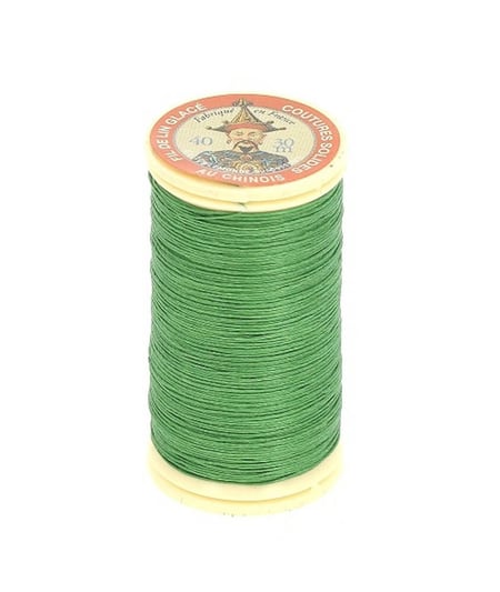 Fil lin glacé 30 m – Fil au Chinois – N° 40 – Fil de lin retors, lisse, résistant 866 Vert