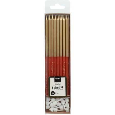 16 Bougies Golden Dusk - 15 cm