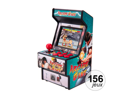 Borne D'arcade Mini Avizar Modèle 3 - 156 Jeux - Look Rétro Multicolore - Neuve