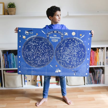 Poster découverte avec stickers carte du ciel PHOSPHO