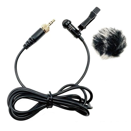 Microphone Sans Fil Lavalier 3.5mm Avec Couvre-Vent En Fourrure De Lapin YONIS