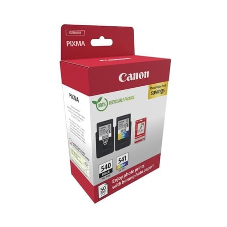 Cartouche d'imprimante Canon PG-540/CL-541 - Pack de 2 - Noir et couleur - Plastique