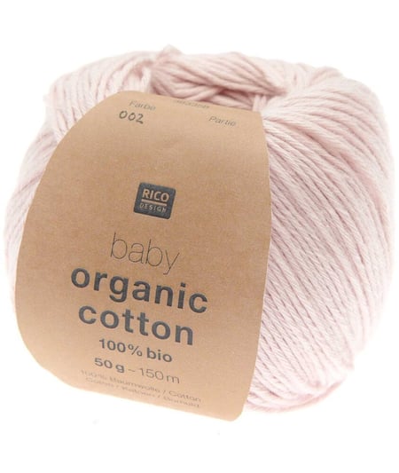 Pelote de coton Baby organic cotton - 100% BIO - Rico Design 02 Rose