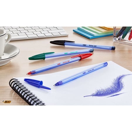 Stylo bille CRISTAL SOFT pointe moyenne 1,2 mm encre Noire Noir BIC