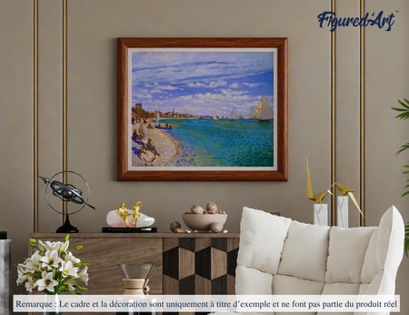 Peinture par Numéro Figured'Art - Régates à Sainte-Adresse - Monet - Kit de Loisir Créatif DIY Numéro d'Art Complet - 40x50cm sans châssis en bois