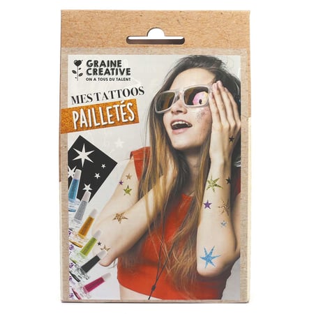 Tatouages à Paillettes Tressora - Lot De 12, étanches, Facile à Appliquer, Pour Festivals Et Fêtes