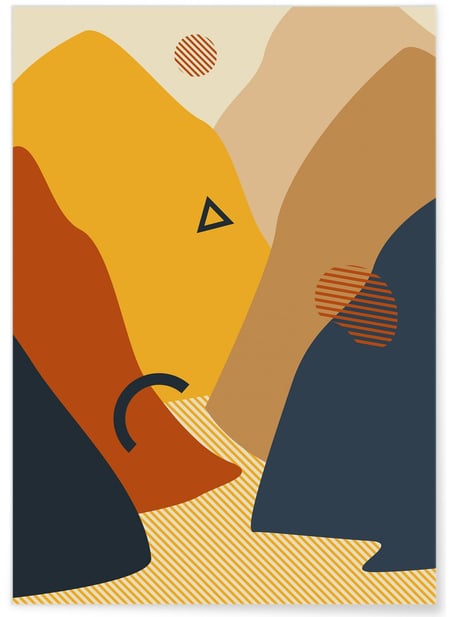 Affiche Abstract Landscape 8 | A3 : 29,7x42cm