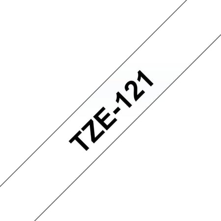 Brother - Cartouche ruban Etiqueteuse 9mm Noir et transparent TZe-121