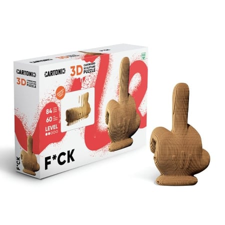 Cartonic® Sculpture-Puzzle 3D carton - F*UCK