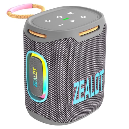 Enceinte Bluetooth Puissante 25W Étanche IPX6 Avec Lumières RGB Pour Extérieur Gris YONIS