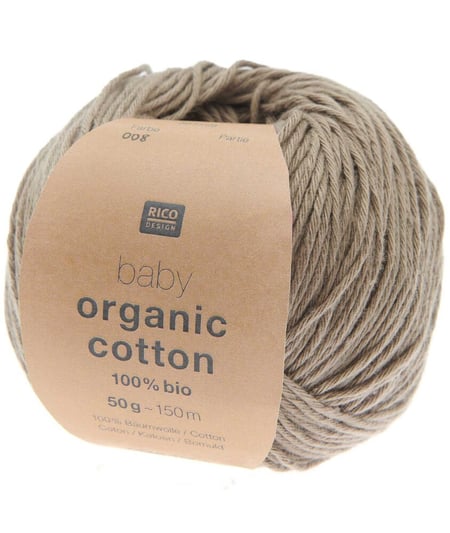 Pelote de coton Baby organic cotton - 100% BIO - Rico Design 08 Taupe Marron