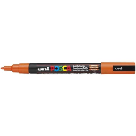Lot de 6 marqueurs à pigment POSCA PC-3M pointe conique fine - corail