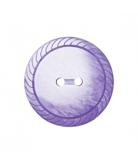 Carte de 2 boutons fantaisies rond 2 trous Lilas 25mm - Union Knopf Violet