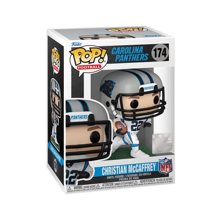 NFL - Figurine POP! Panthers Christian McCaffrey (Away) 9 cm