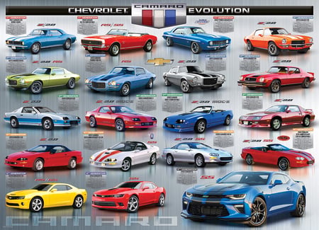 Puzzle 1000 pièces - Chevrolet The Camaro Evolution - Eurographics