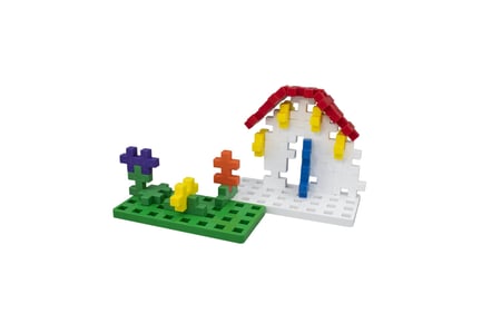 Jeu de construction PLUS PLUS - Bases de construction BIG - 2 Pcs blanche & verte - PP3287