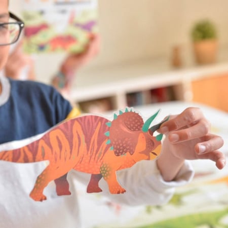 Poster découverte avec stickers dinosaures
