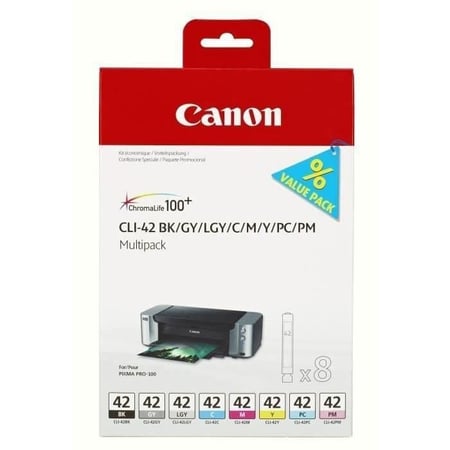Cartouche d'encre CLI-42 8inks - Noir et couleur - Capacité standard - multipack 8 encres