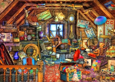 Puzzle 500 pièces - Hidden Object Attic - Bluebird Puzzle
