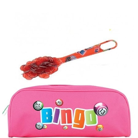 Kit loto bingo 3 en 1 : trousse + baton magnetique rouge + 100 pions - lotoquin - accessoires jeu, materiel