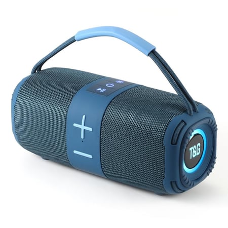 Enceinte Bluetooth Portable Sans Fil Avec LED Et Son Stéréo Immersif Bleu YONIS
