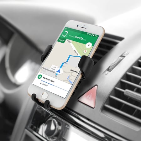 Un support smartphone de voiture à fixer sur les grilles d