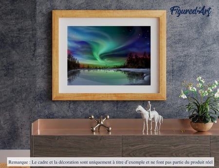 Peinture par Numéro Figured'Art - Aurore boréale - Kit de Loisir Créatif DIY Numéro d'Art Complet - 40x50cm sans châssis en bois