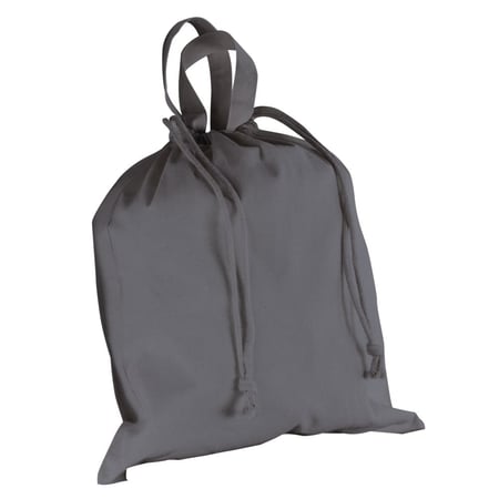 Sac en coton av. cordon, non imprimé, gris ardoise, 40x42cm, 1 pce.