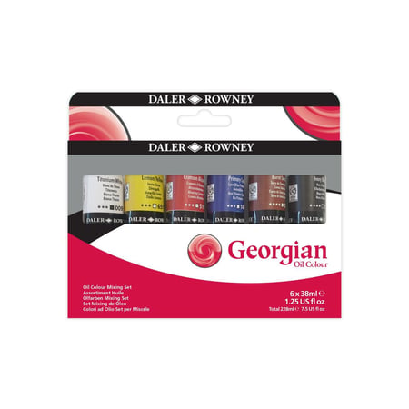 Set de 6 tubes 38 ml - Peinture à l'huile DALER ROWNEY Georgian Oil - Haute qualité