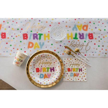 Lot De 20 Serviettes Anniversaire Motif Pixel 'Happy Birthday' - 33x33cm, Pour Décoration Table Thème Gamer - 12