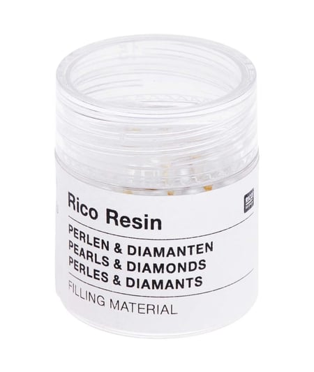 Mélange de Perles, Diamants et Globules pour Résine - Créez des Bijoux Éblouissants - Rico Design Or