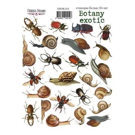 Planche de stickers couleur embelissement Fabrika Decoru BOTANY EXOTIC 212