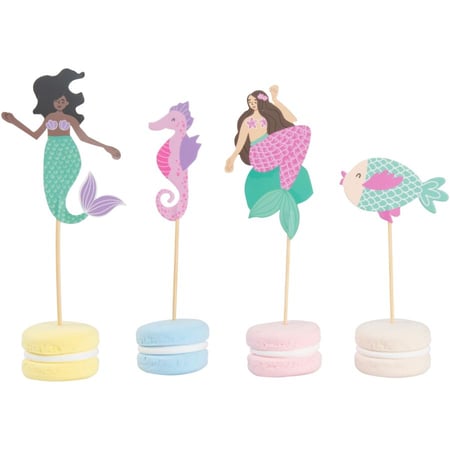 Kit 24 Caissettes et Déco Cupcakes - Sirène