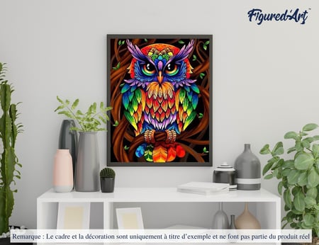 Peinture par numéros - Hibou coloré – Figured'Art