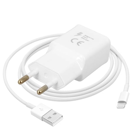 Chargeur allume-cigare 1 port USB 2,4A blanc + Câble USB-Lightning blanc -  1M - Chargeurs USB - Chargeurs - Connectiques Smartphone - Matériel  Informatique High Tech