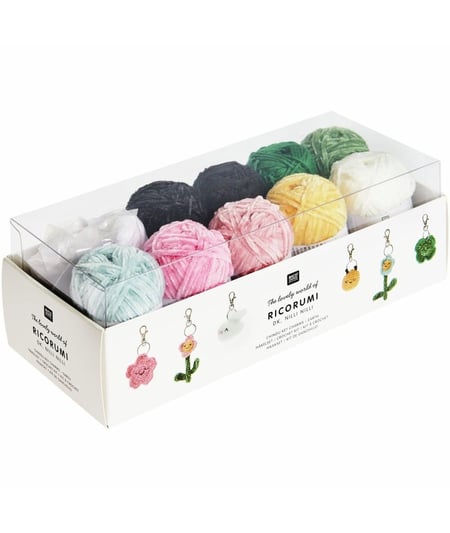 Kit de crochet Ricorumi « Porte-clés - Chingu Earth» - Rico Design Blanc