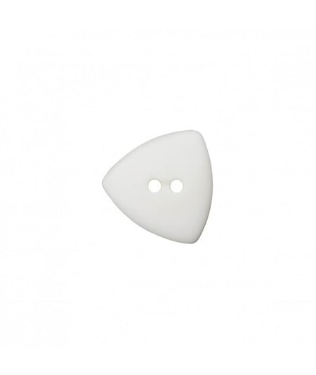 Carte de 2 boutons triangulaires blanc 28mm - Union Knopf Blanc