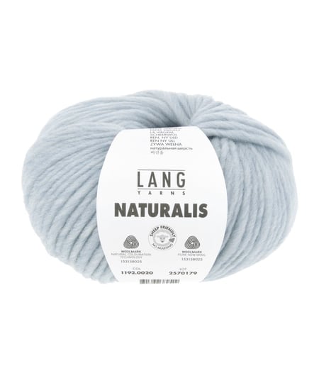 Pelote de laine Mérinos à tricoter Naturalis - Lang Yarns 20 bleu glacier