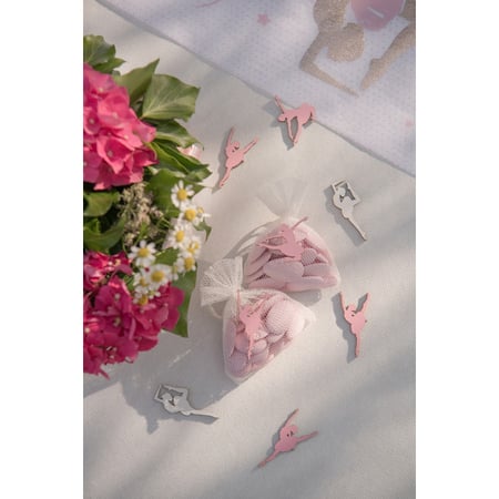 10 Confettis Ballerine (4 cm) - Bois