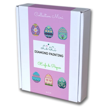 Mini kit diamond painting Pâques  – 6 toiles Oeufs de Pâques