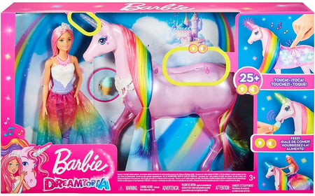 Barbie et sa licorne magique Poupee et poupon Jeux d imagination Cultura