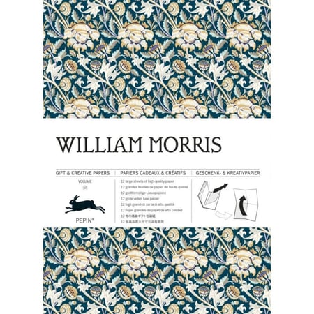Papiers créatifs - Œuvres de William Morris - Scrapbooking - 12 feuilles - 50x70cm