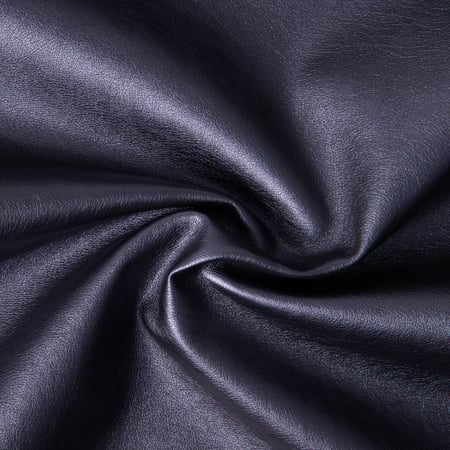 Tissu Simili cuir d'habillement métallisé souple uni Bleu marine