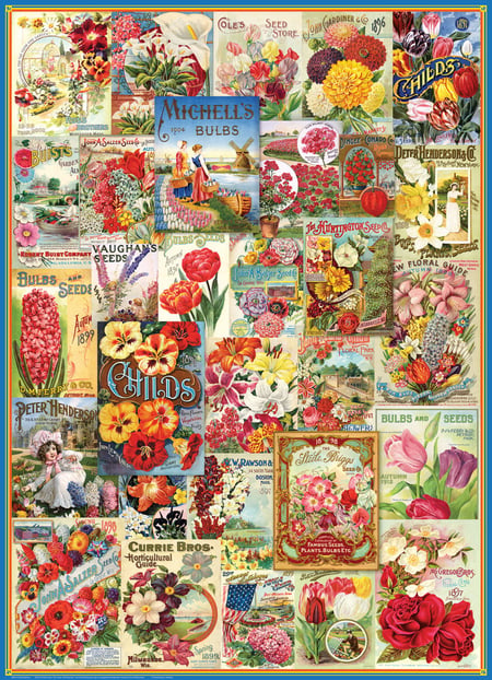Puzzle 1000 pièces - Catalogues de Graines de Fleurs - Eurographics