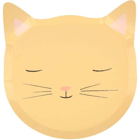 8 Assiettes Chat Pastel
